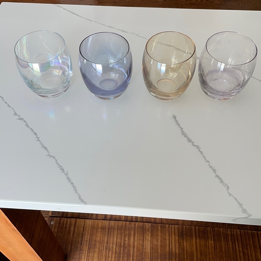 4 Iridescent color glasses